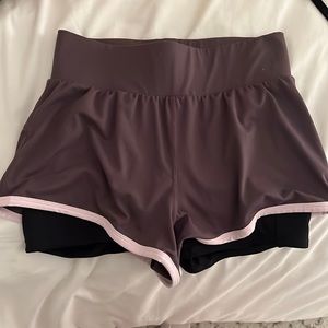 Fabletics High wasted athletic shorts with spandex